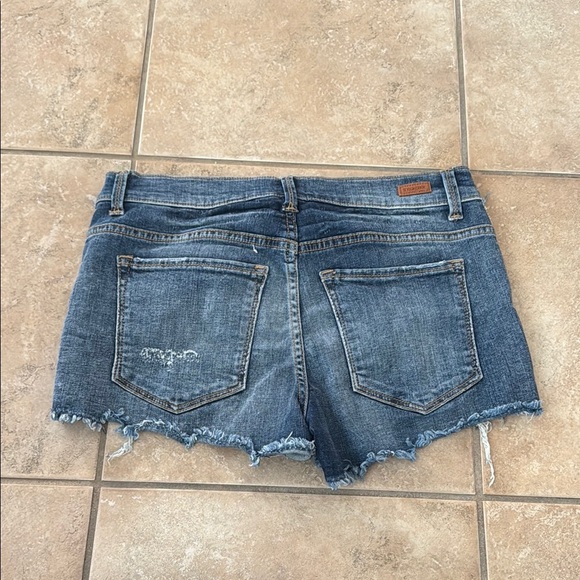 Sneak Peek Blue Jean Shorts with Distinctive Side Stripes - Picture 4 of 4